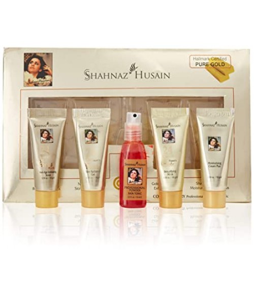 Shahnaz Husain Gold Facial Kit (Mini), 40g+15 ml